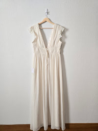 NEW Lulus Cream Maxi Dress (L)