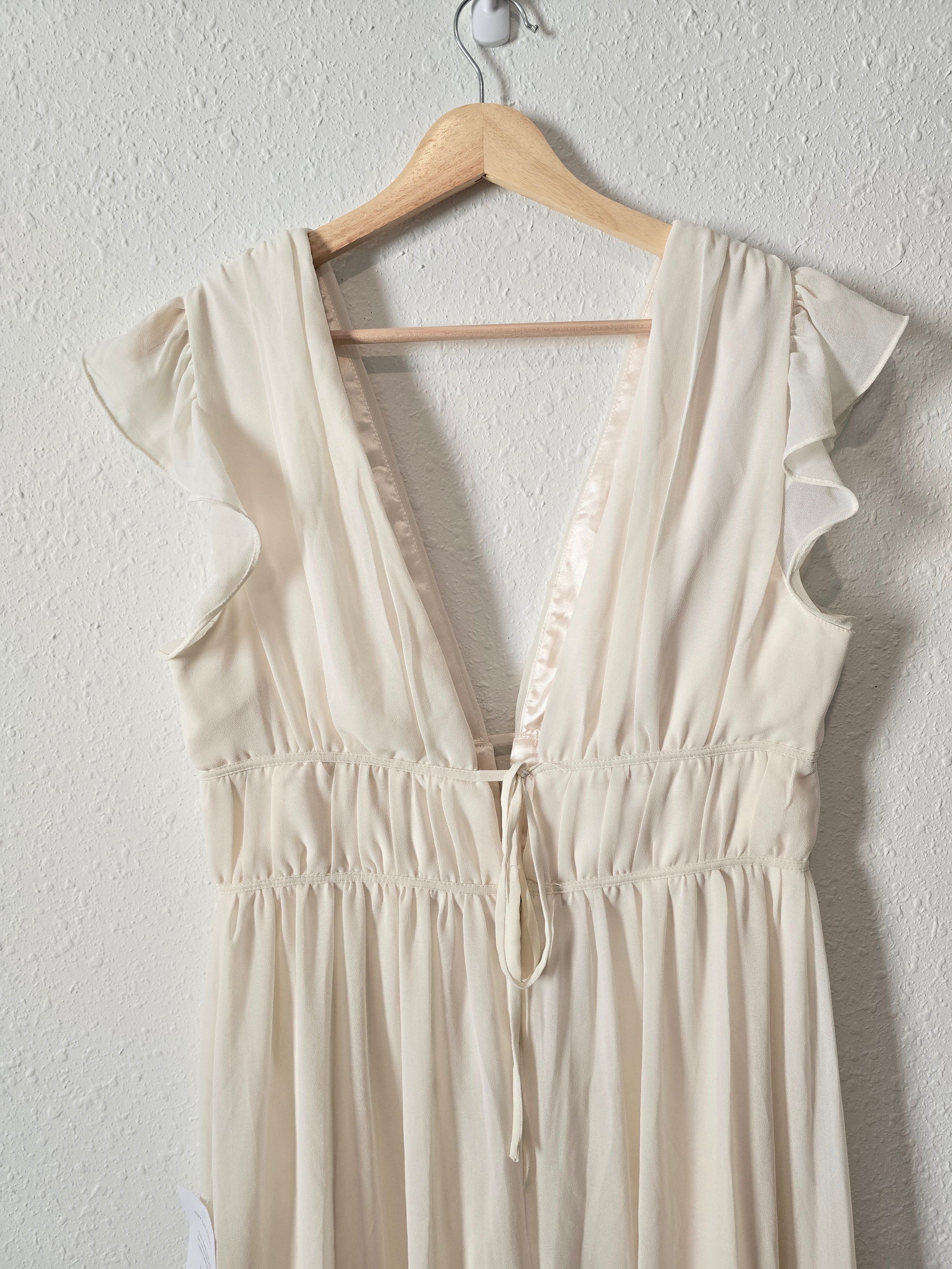 NEW Lulus Cream Maxi Dress (L)