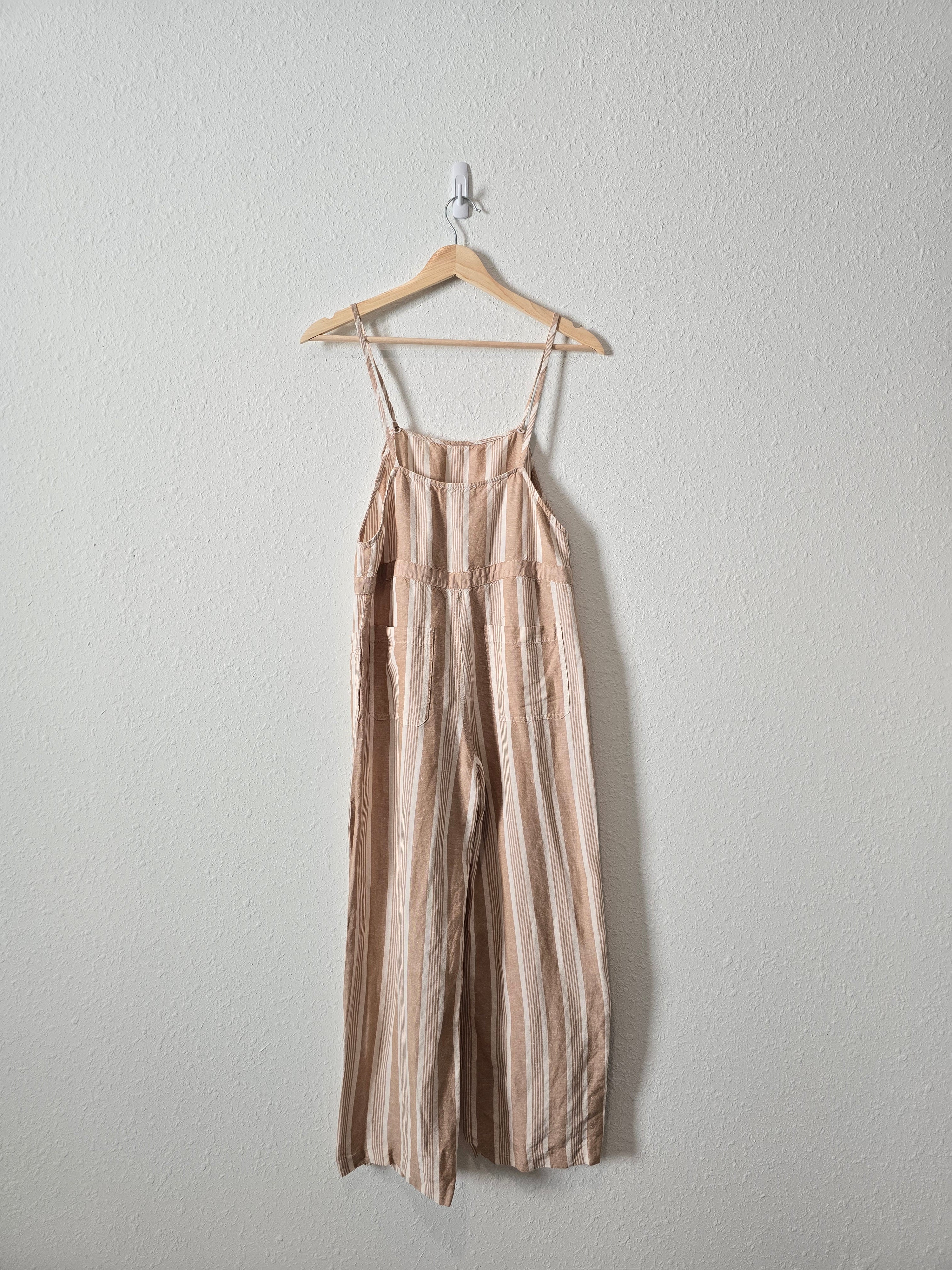 Madewell Neutral Linen Overalls (XS)