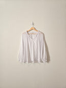 J.Crew White Textured Top (L)