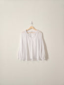 J.Crew White Textured Top (L)