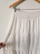 White Coastal Cotton Skirt (L)