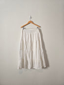 White Coastal Cotton Skirt (L)