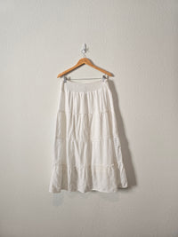 White Coastal Cotton Skirt (L)