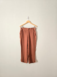 Terracotta Gauze Straight Pants (M)