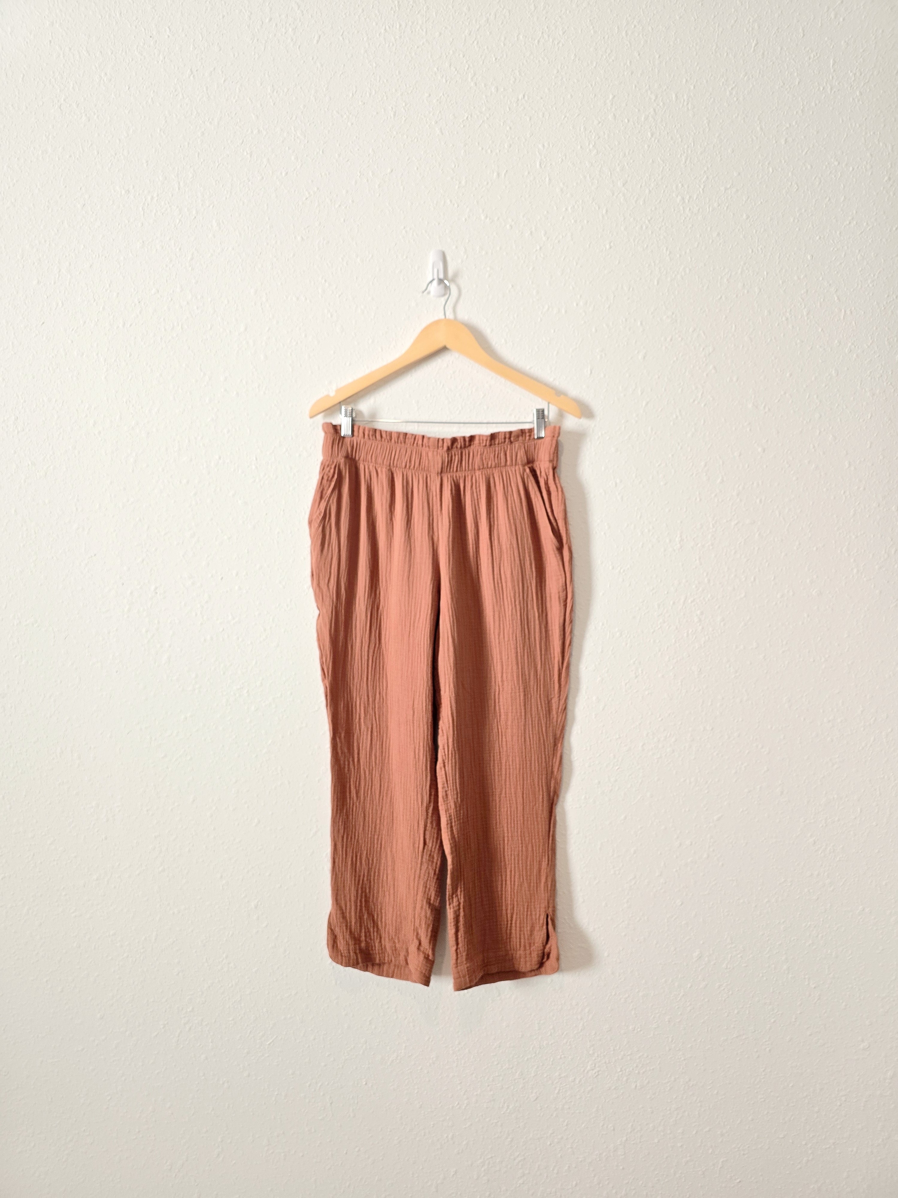 Terracotta Gauze Straight Pants (M)