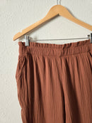 Terracotta Gauze Straight Pants (M)