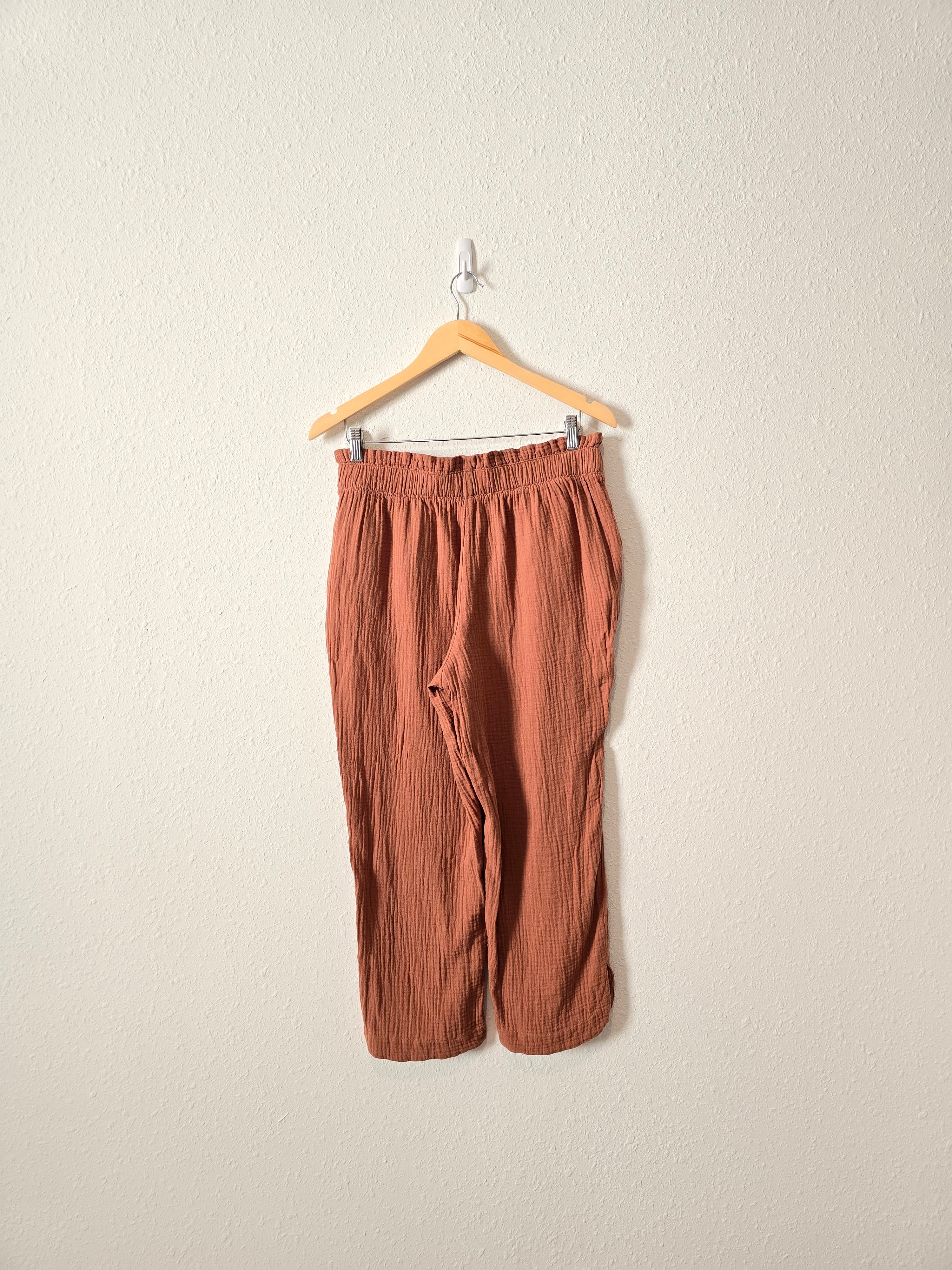 Terracotta Gauze Straight Pants (M)