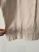 Load image into Gallery viewer, Vintage Checkered Floral Button Up (14)
