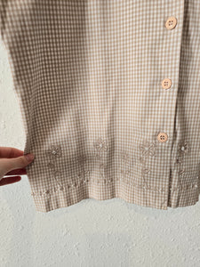 Vintage Checkered Floral Button Up (14)