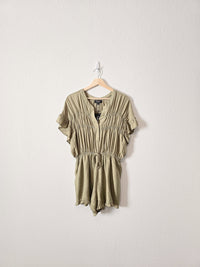 NEW Olive Ruffle Romper (S)