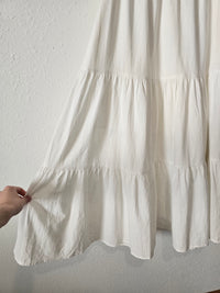 White Tiered Maxi Skirt (M)