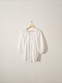 Puff Sleeve Button Up Top (2X)