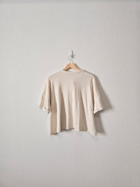 Cream Textured Henley Tee (XL)