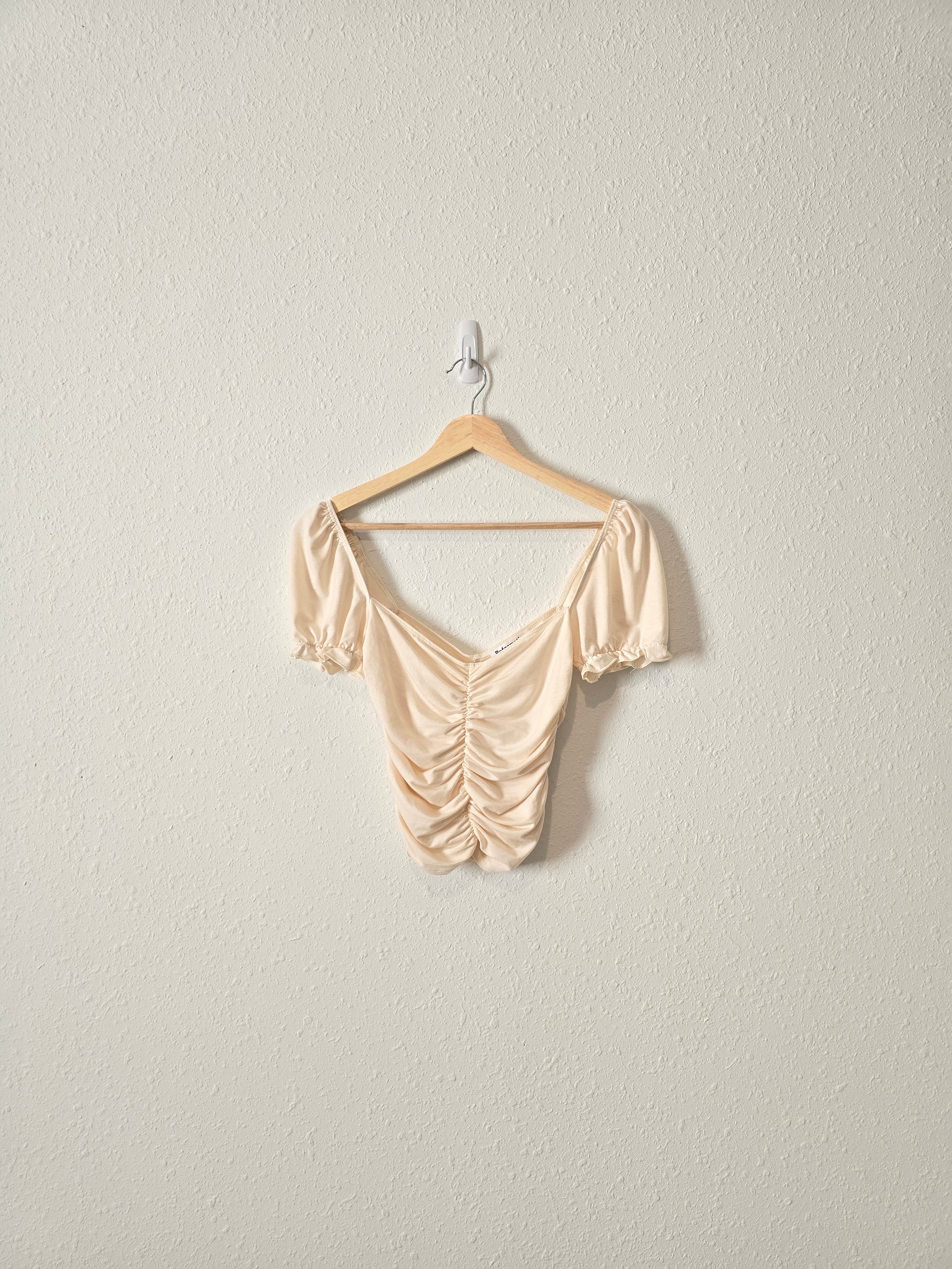 Reformation Cream Cinched Top (XS)