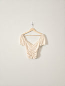 Reformation Cream Cinched Top (XS)