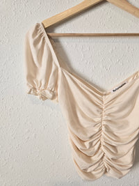 Reformation Cream Cinched Top (XS)