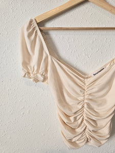 Reformation Cream Cinched Top (XS)