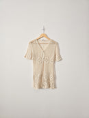 Vintage Crochet Cotton Top (L)