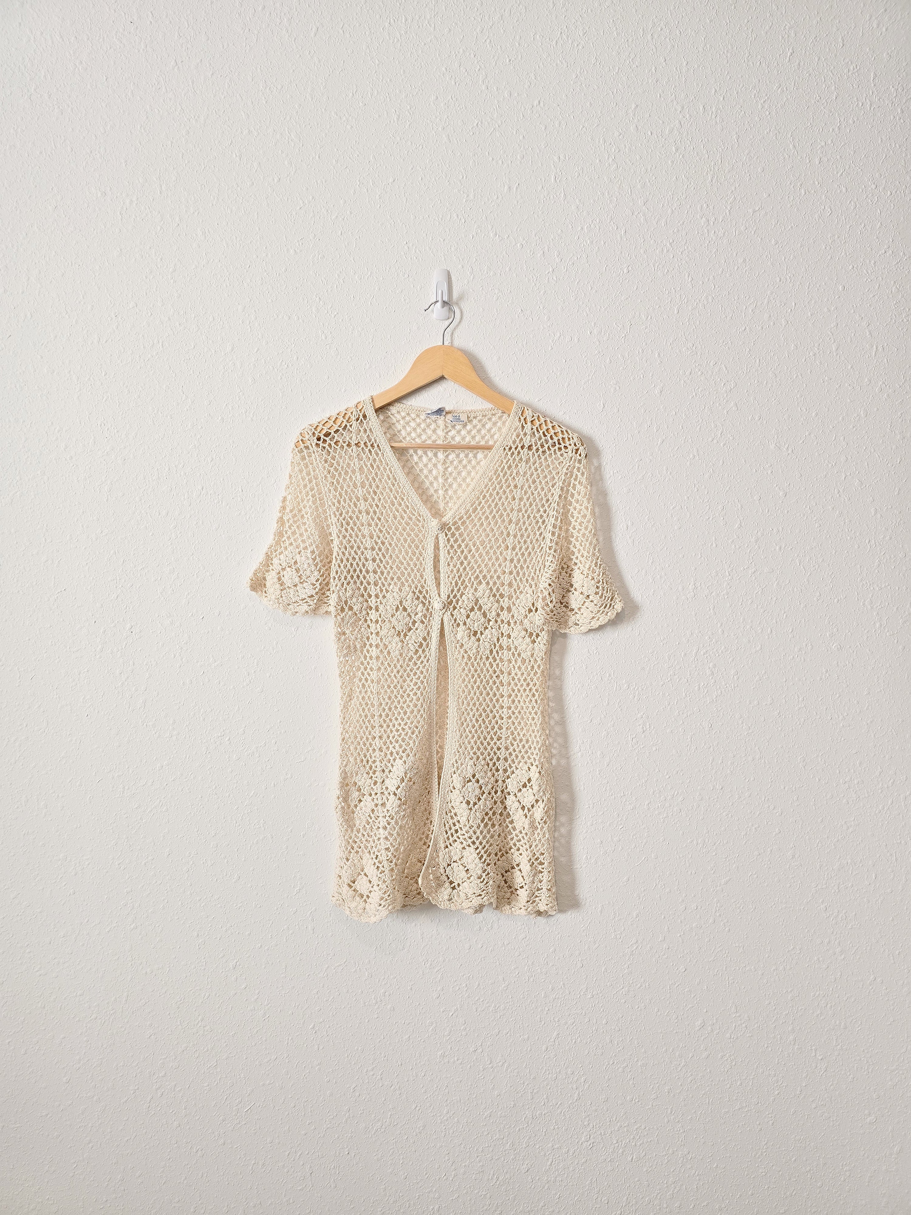 Vintage Crochet Cotton Top (L)