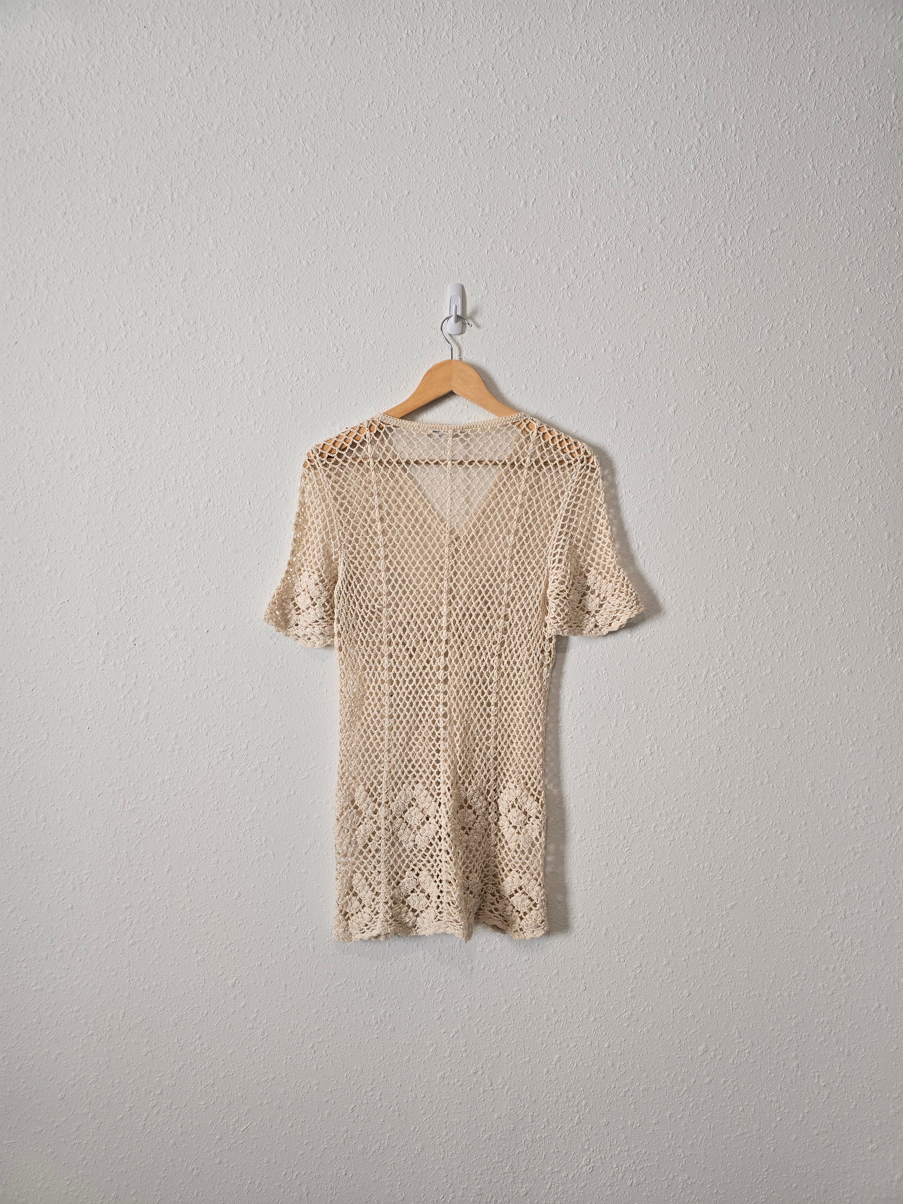 Vintage Crochet Cotton Top (L)