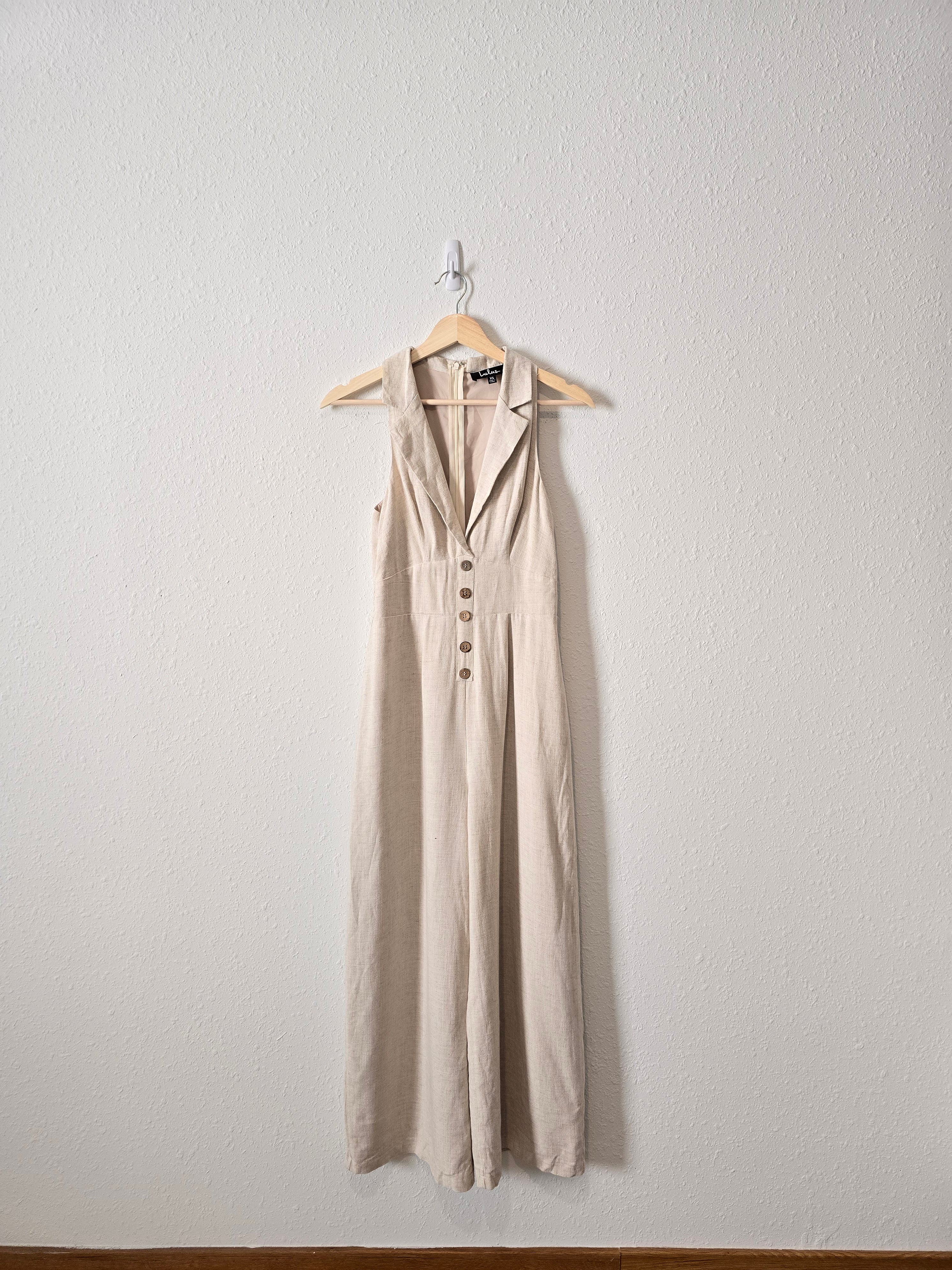 Lulus Wide Leg Linen Jumpsuit (XS)