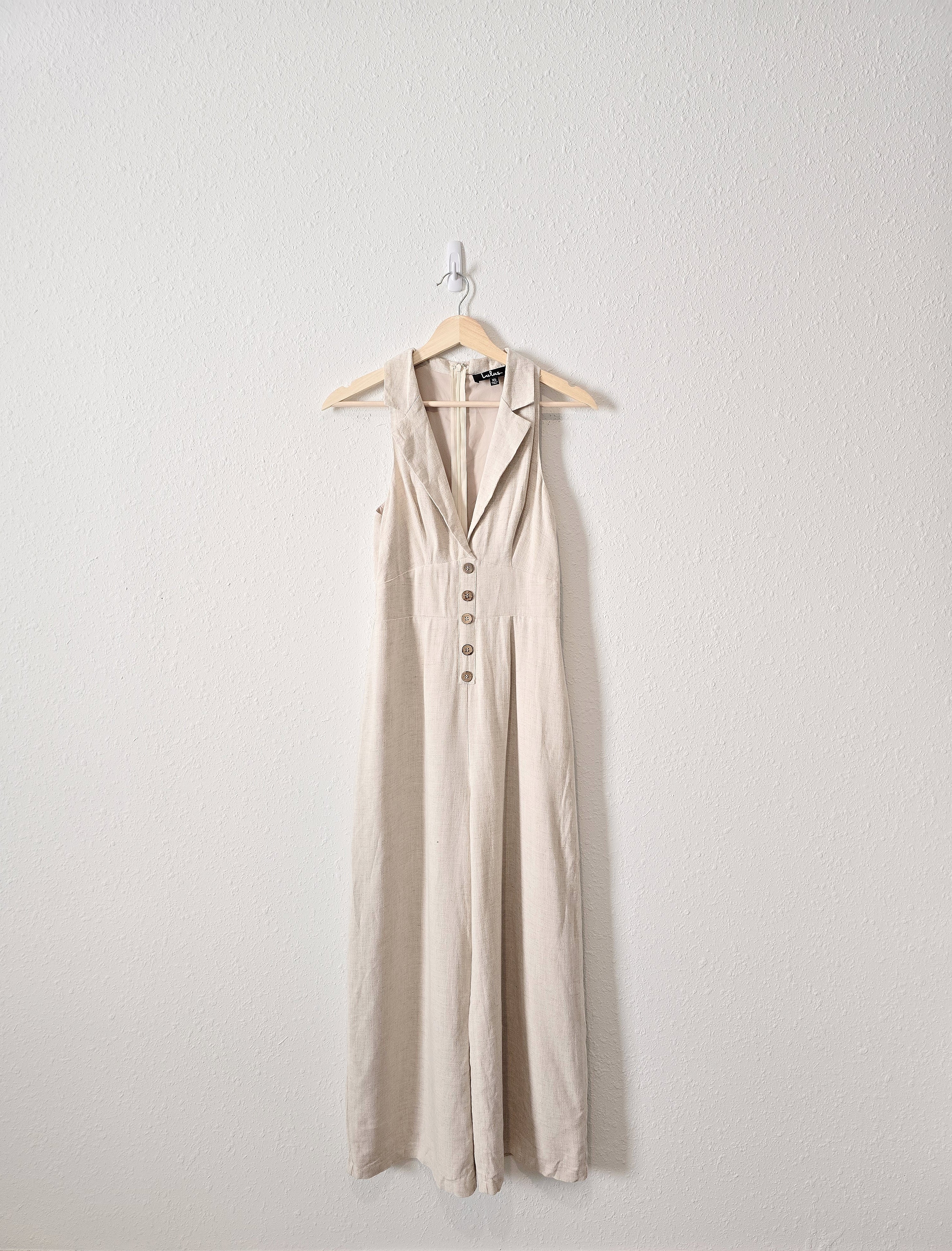 Lulus Wide Leg Linen Jumpsuit (XS)