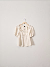 NEW J.Crew Puff Sleeve Top (S)