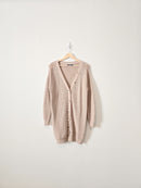 Ribbed Knit Long Cardigan (XS)