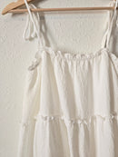 Carly Jean White Ruffle Dress (L)