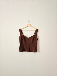 Abercrombie Brown Crop Tank (L)