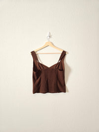 Abercrombie Brown Crop Tank (L)