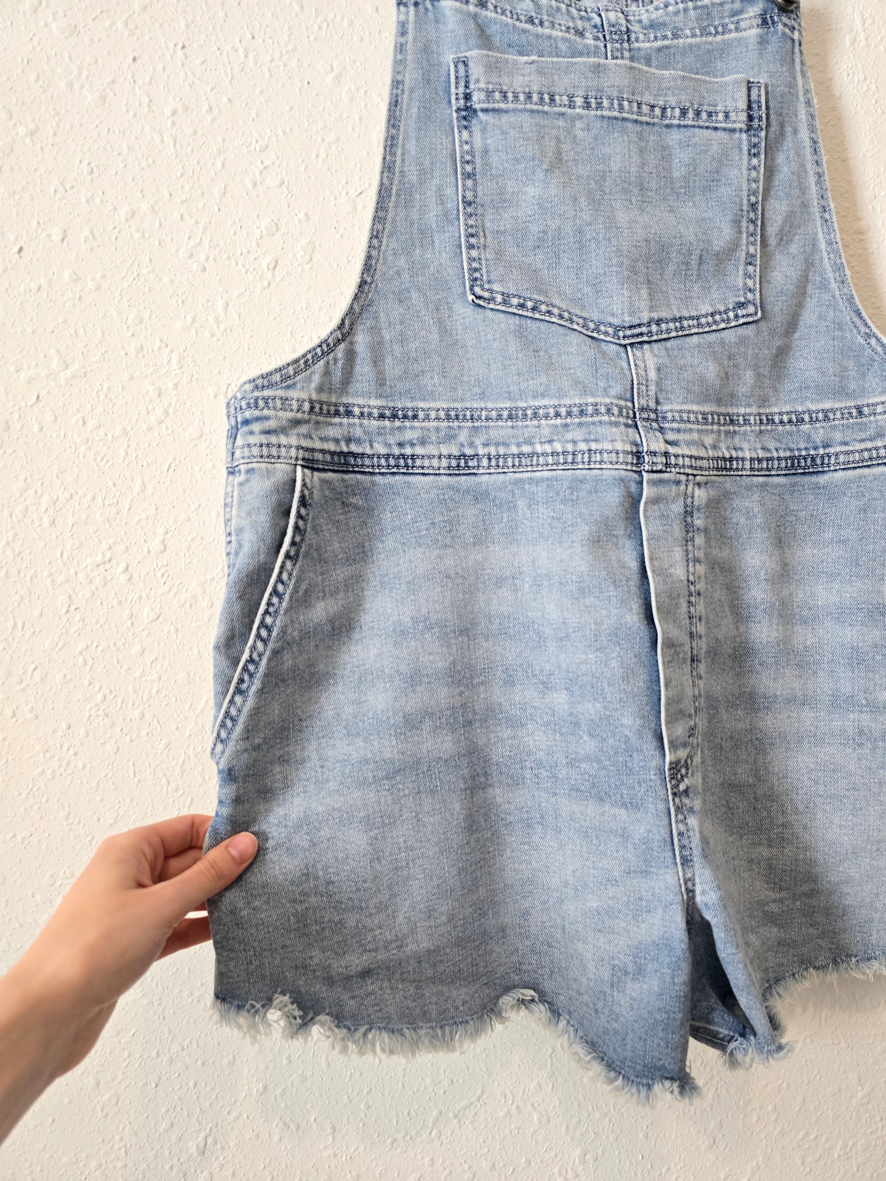 Aerie Denim Shortalls (L)