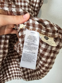 Madewell Brown Gingham Top (S)