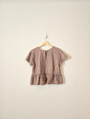 Madewell Brown Gingham Top (S)