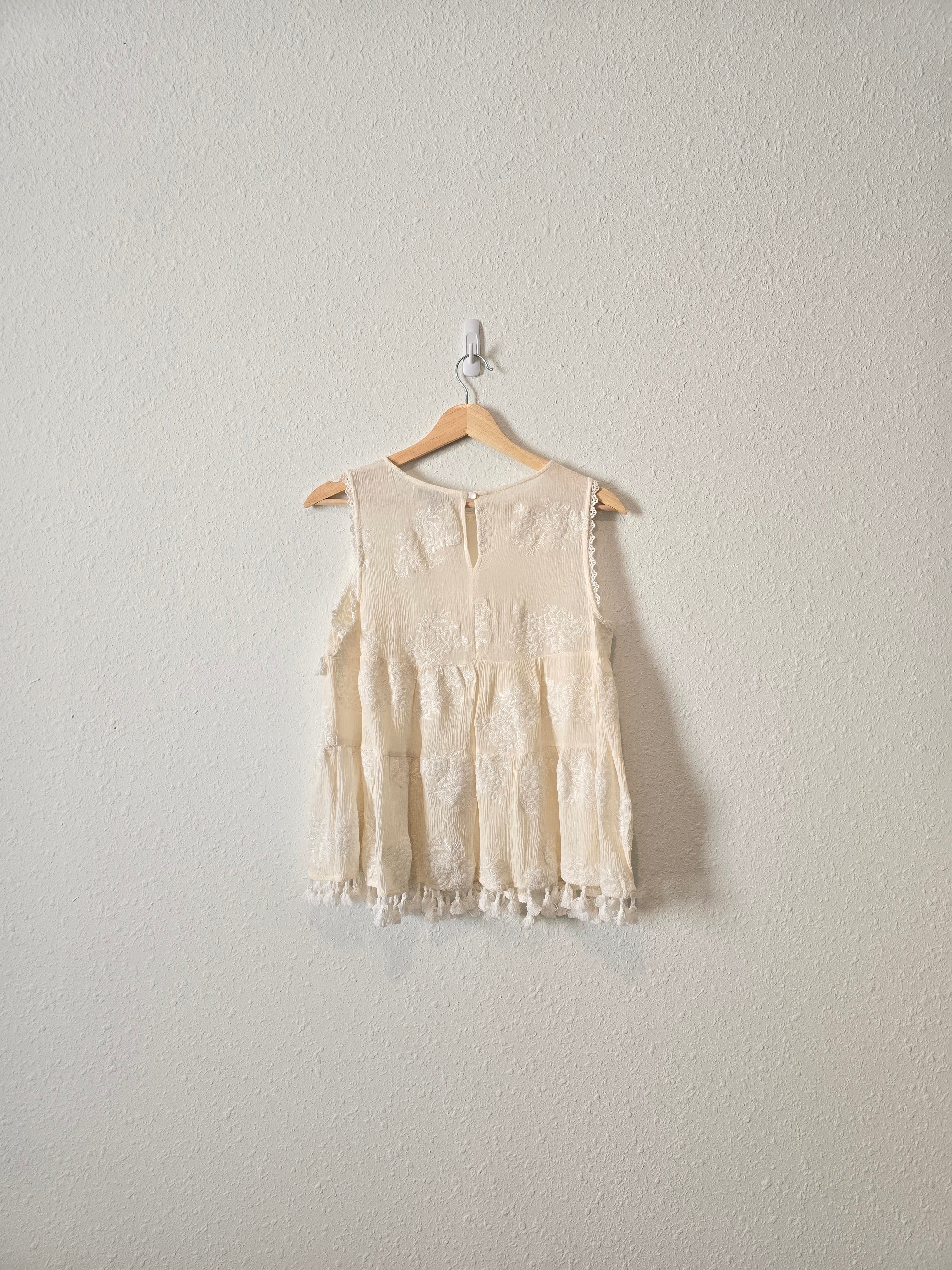 Anthropologie Embroidered Tank (S)