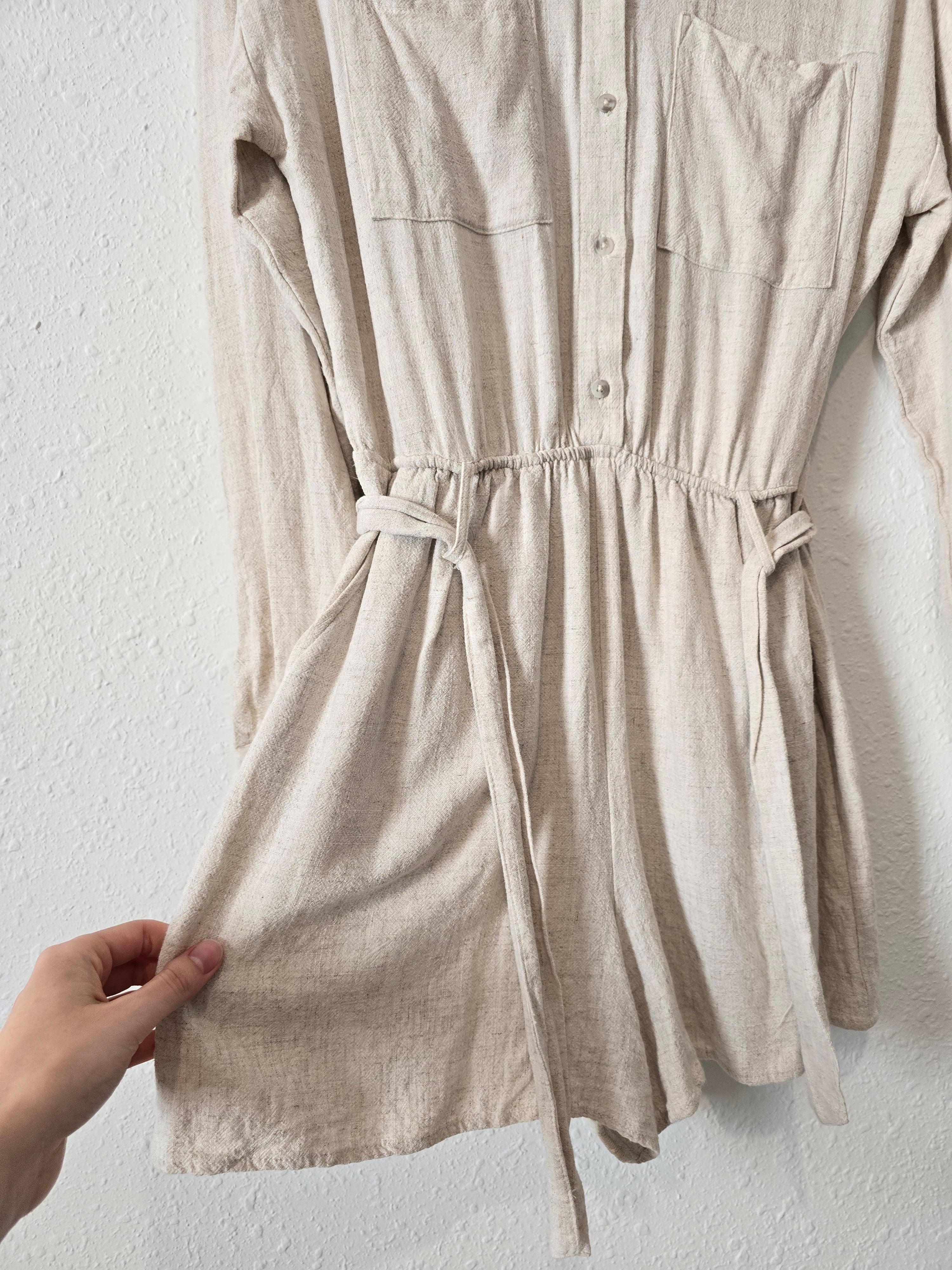 Gentle Fawn Oat Coverall Romper (S)