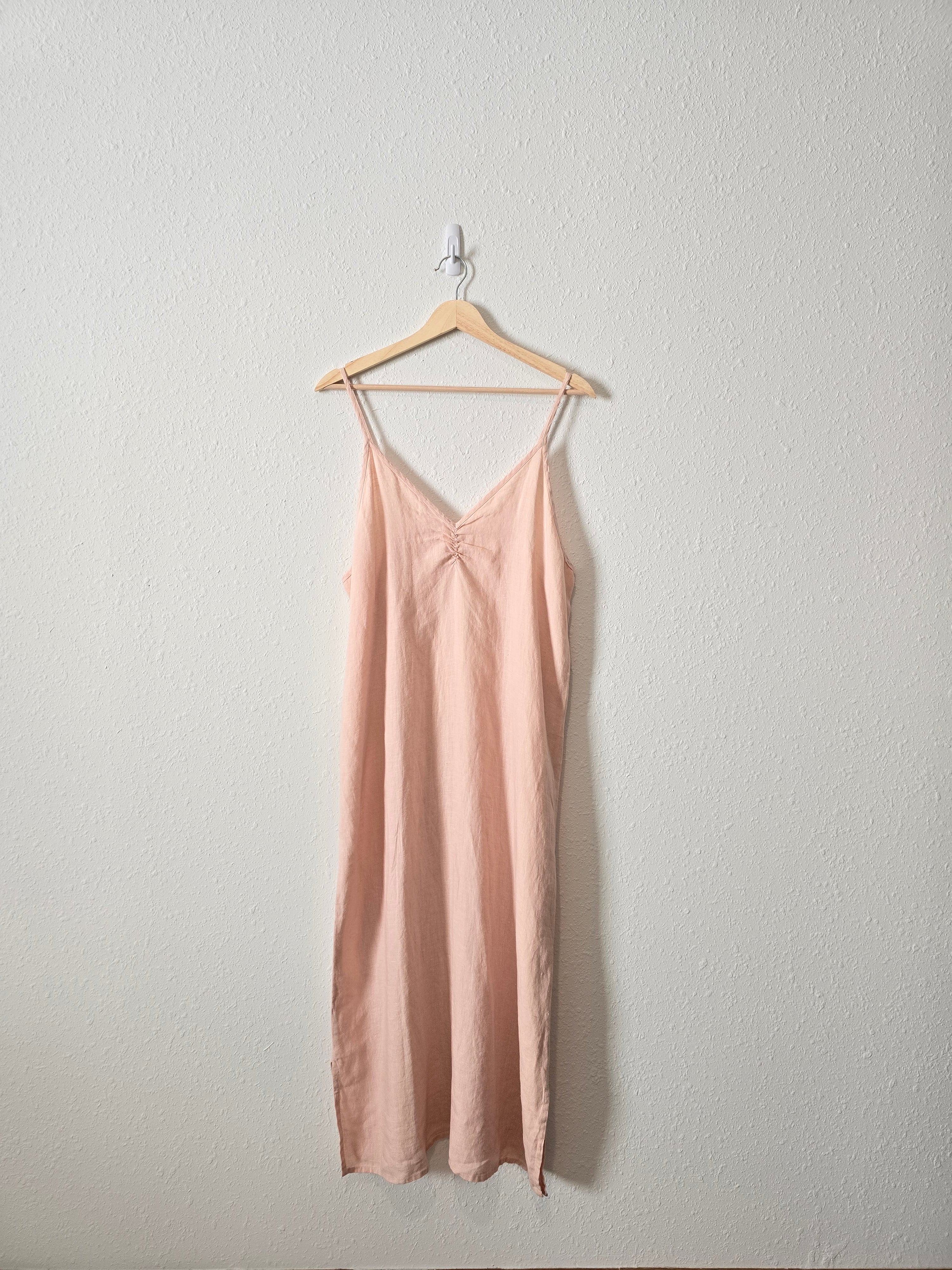 NEW Blush Linen Midi Dress (L)