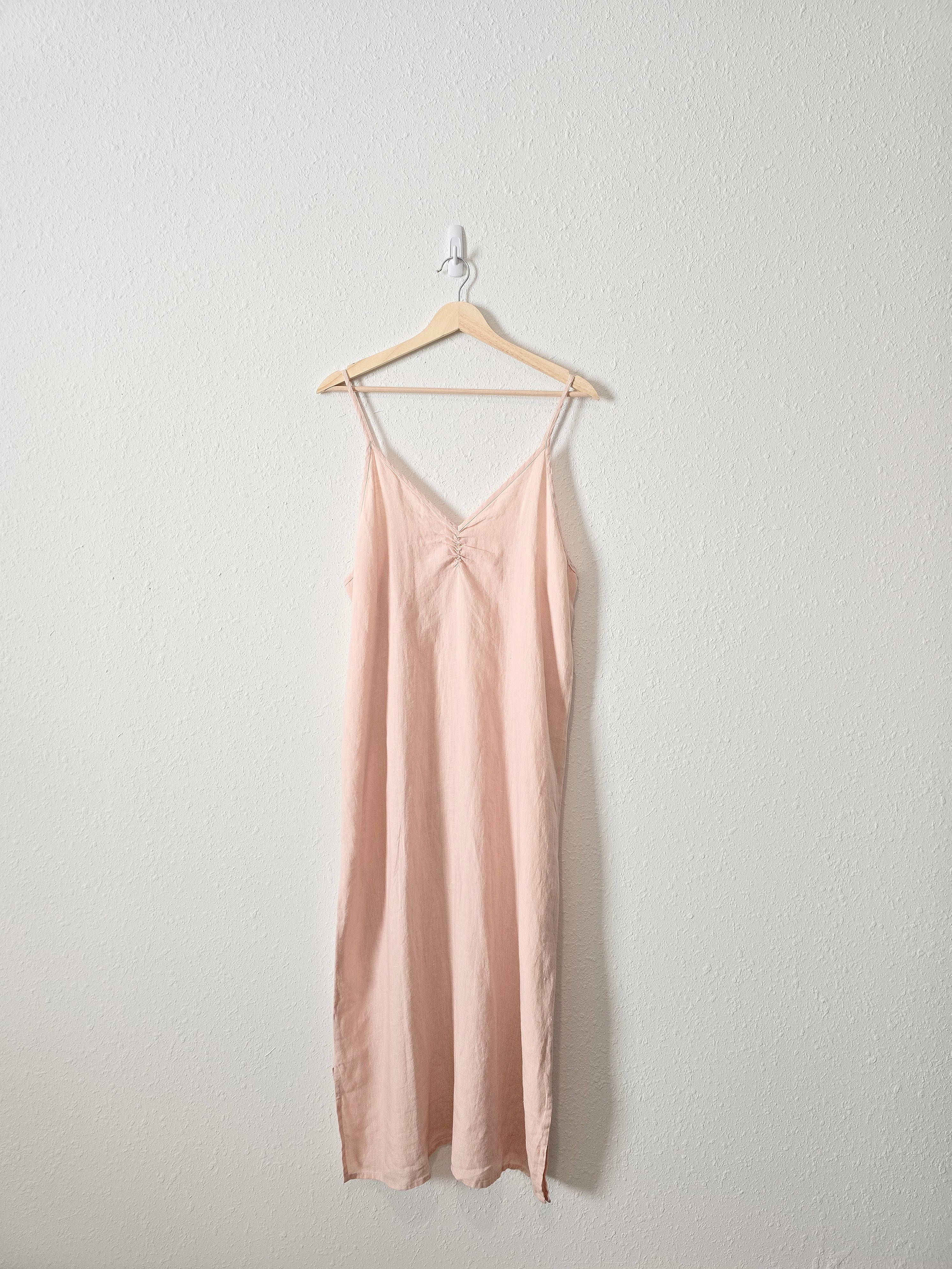 NEW Blush Linen Midi Dress (L)