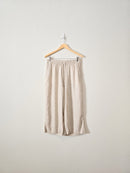 Wide Leg Linen Crop Pants (S)