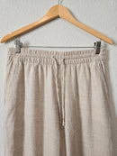 Wide Leg Linen Crop Pants (S)