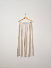 NEW Linen Wide Leg Pants (S)