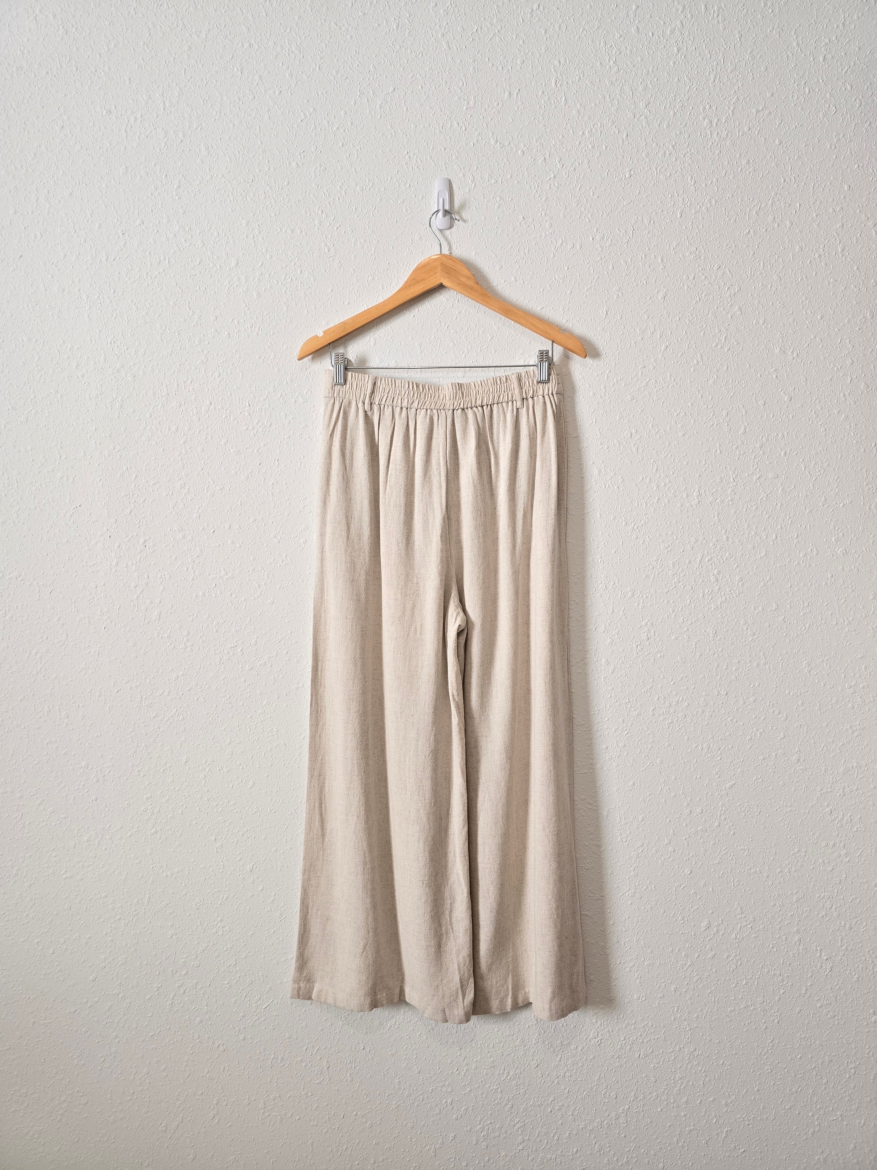 NEW Linen Wide Leg Pants (S)