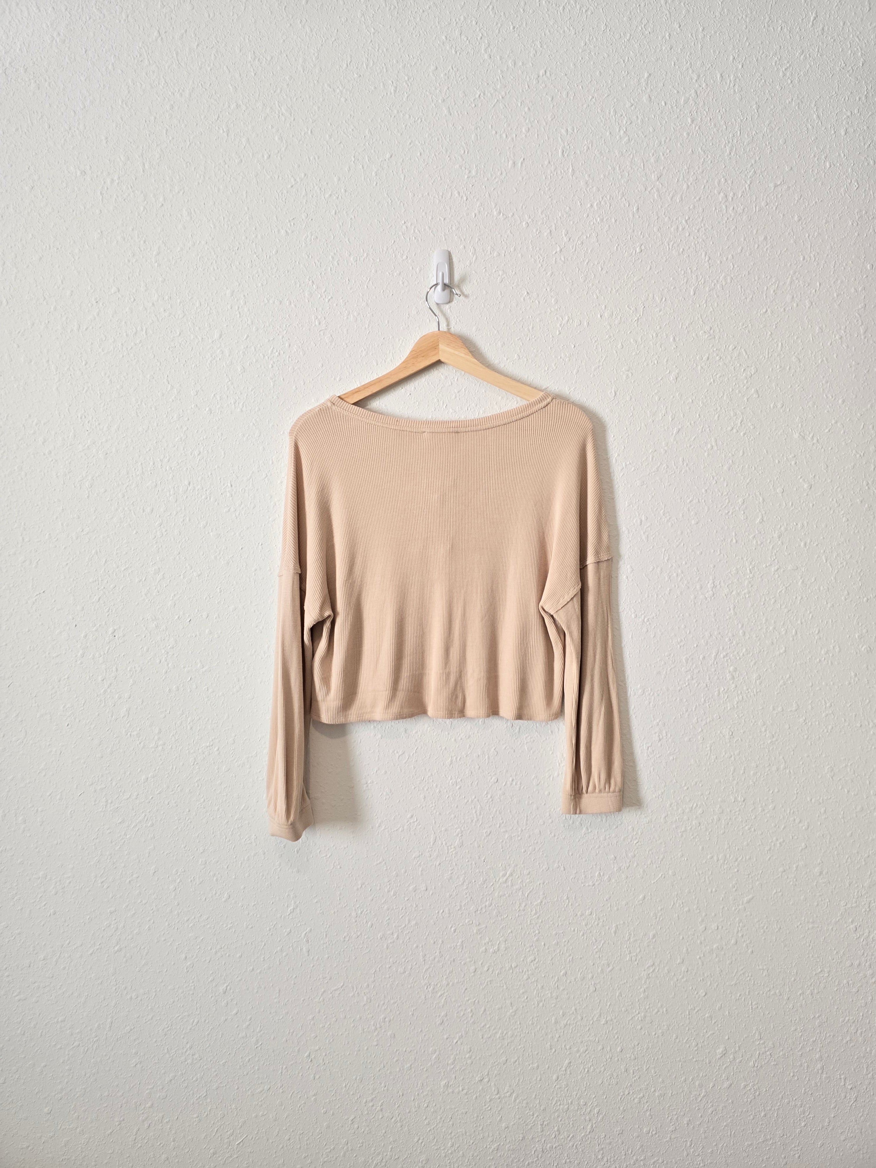 Cropped Thermal Henley Top (XS)