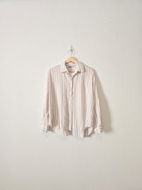 Neutral Striped Button Up (XL)