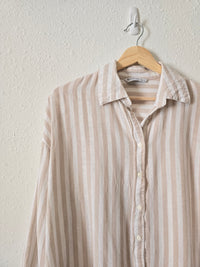 Neutral Striped Button Up (XL)