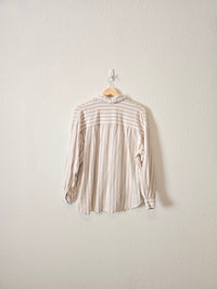 Neutral Striped Button Up (XL)