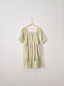 In Loom Green Gingham Dress (L)