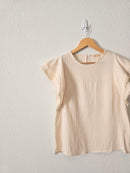 NEW Gauze Ruffle Sleeve Top (M)