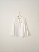 White Cotton Gauze Top (XL)